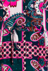 Vilagallo Paisley Belted Dress