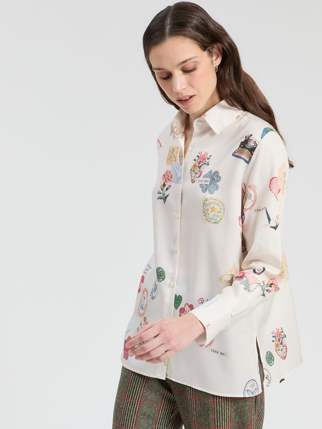 Vilagallo Love Print Top