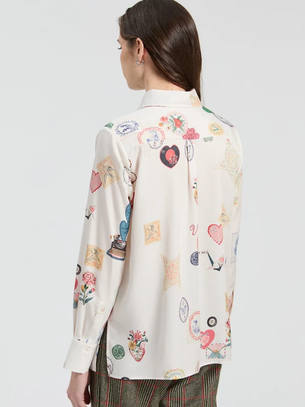 Vilagallo Love Print Top