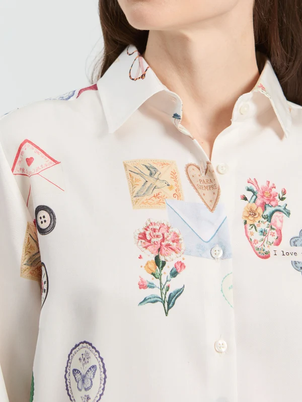 Vilagallo Love Print Top
