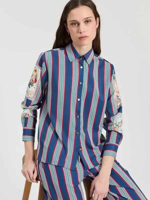 Vilagallo Madrid Stripe Top