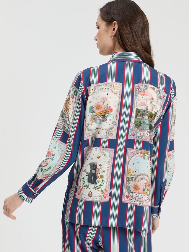 Vilagallo Madrid Stripe Top