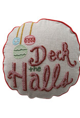 16" Round Pillow "Deck The Halls"