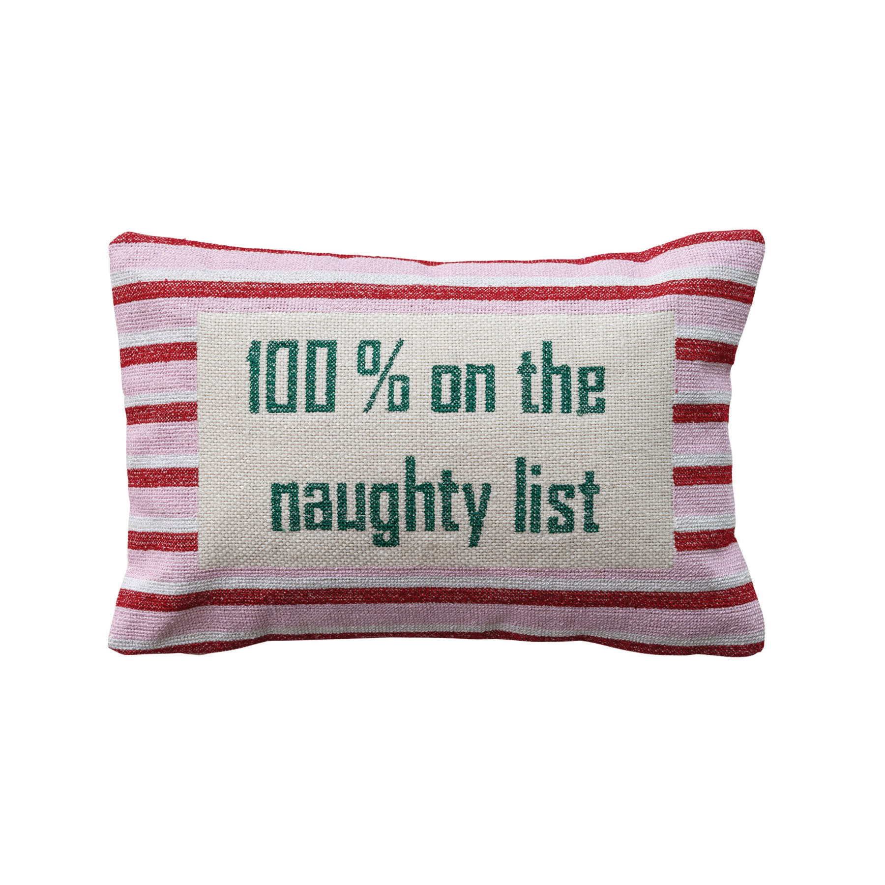 "100% On The Naughty List" Pillow