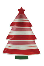 Striped Tree Shaped Platter with Star