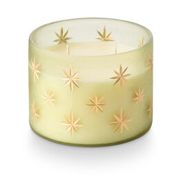 Illume Balsam & Cedar Frosted Star Glass Candle
