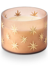 Illume Woodfire Frosted Star Glass Candle