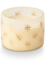 Illume Winter White Frosted Star Glass Candle