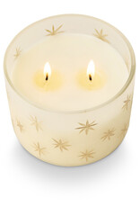 Illume Winter White Frosted Star Glass Candle