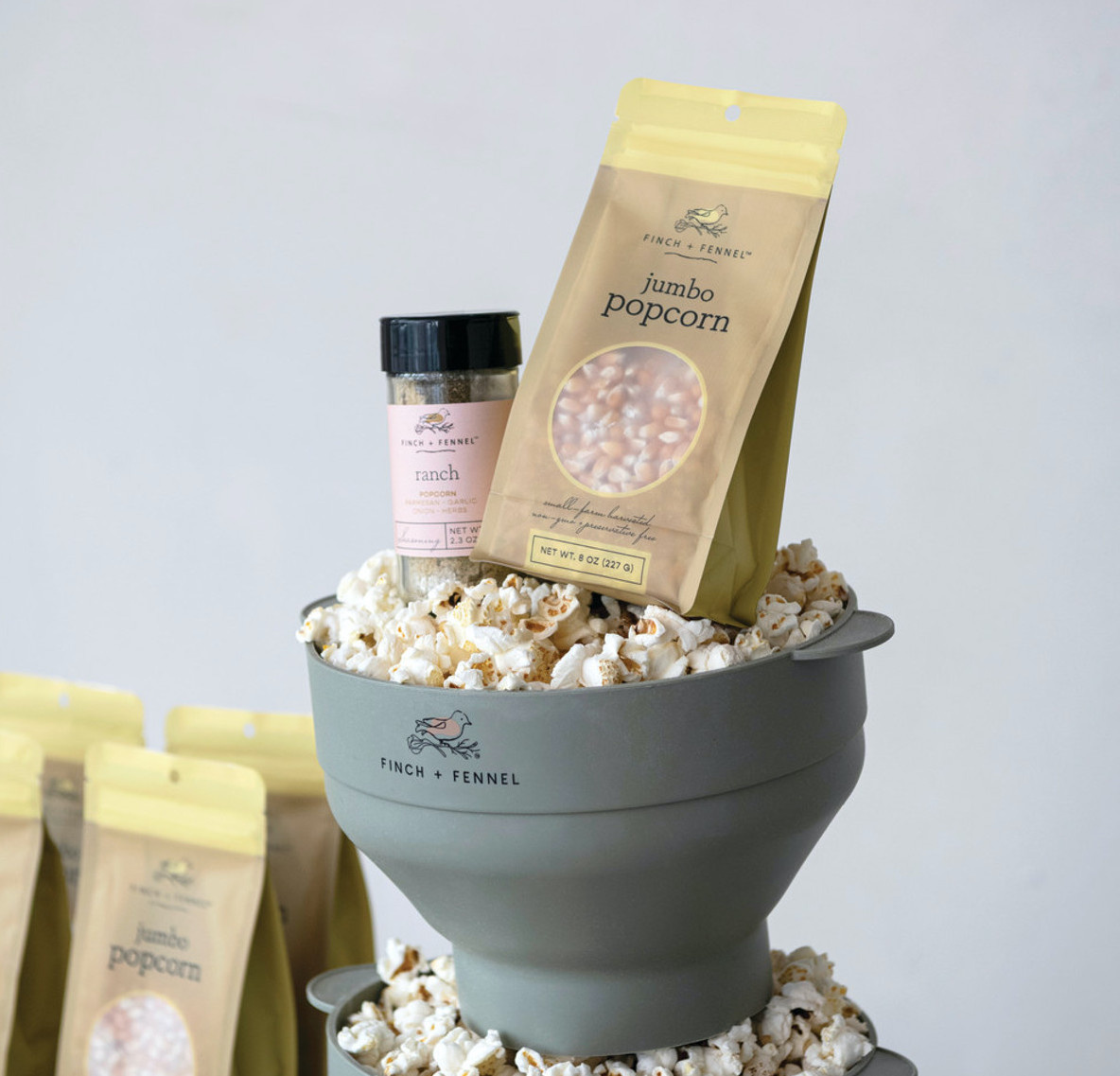 Finch + Fennel 80 oz. Silicone Microwave Popcorn Popper