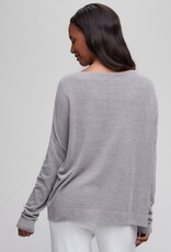 Barefoot Dreams Ultra Lite Scallop Neck Pullover Dove Gray