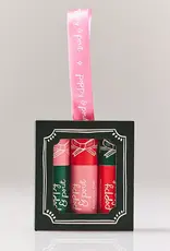 Poppy & Pout Holiday Lip Balm Trio Ornament