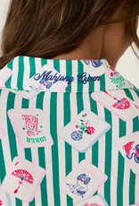 PJ Salvage Mahjong Queen Collar Top