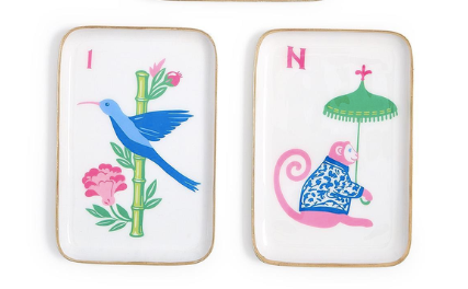Two's Company Mahjong Trinket Tray