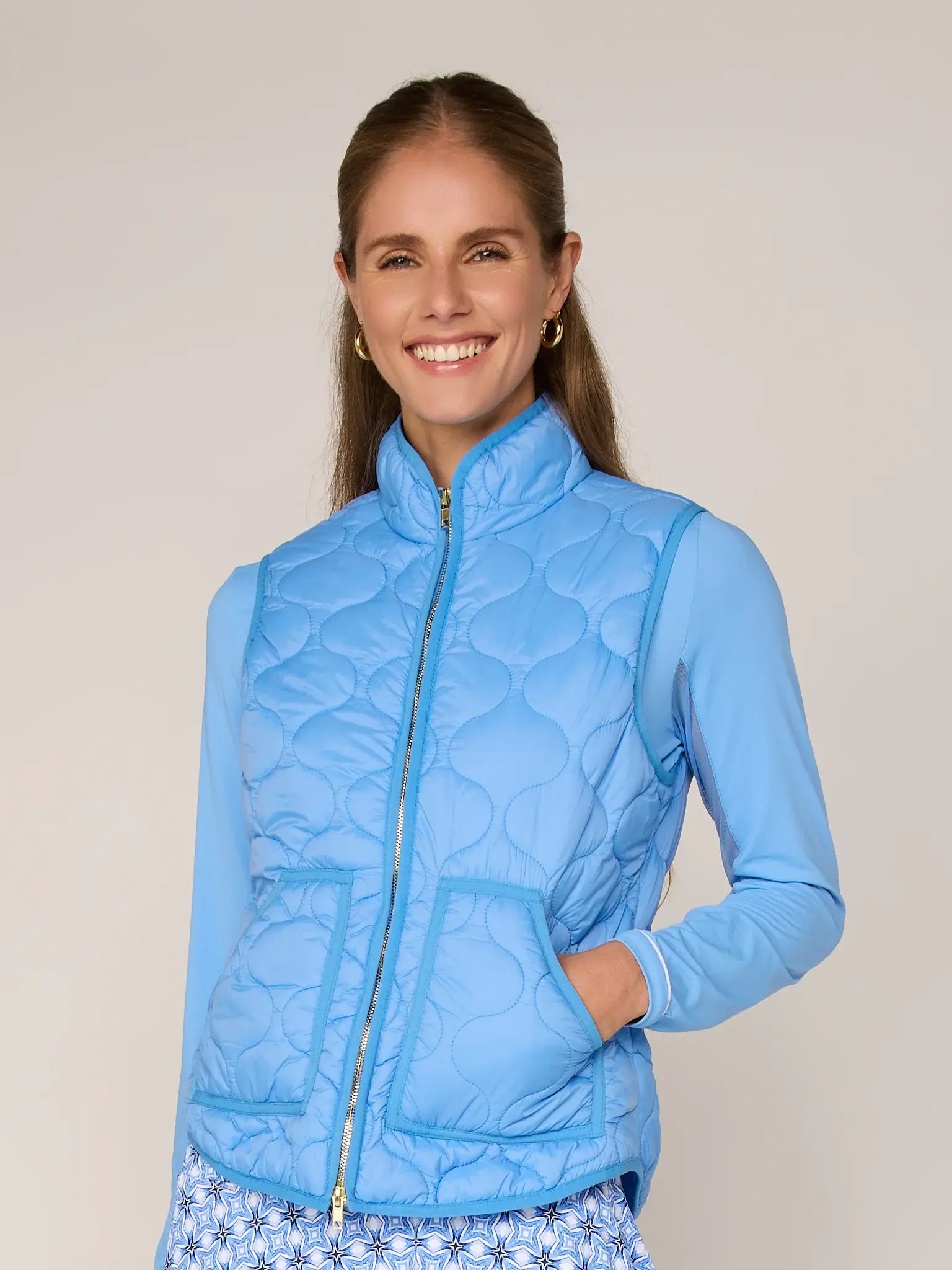 G Lifestyle Padded Vest Bright Peri