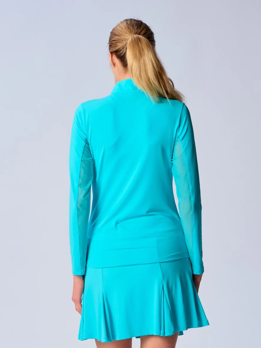 G Lifestyle Zip Top Caribbean Turquoise