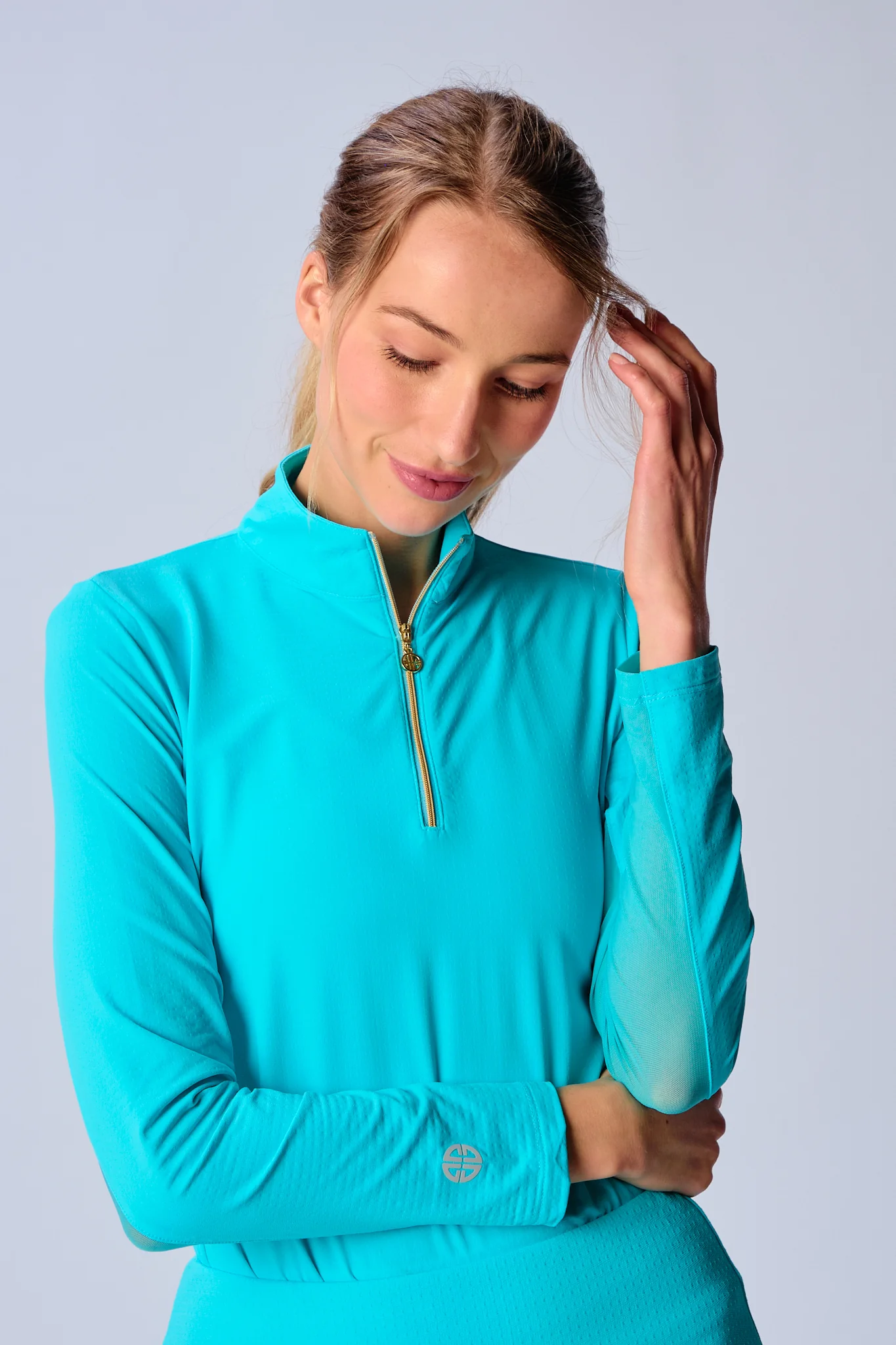 G Lifestyle Zip Top Caribbean Turquoise