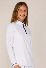 G Lifestyle Zip Top w/ Piping White