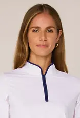 G Lifestyle Zip Top w/ Piping White