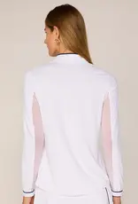 G Lifestyle Zip Top w/ Piping White
