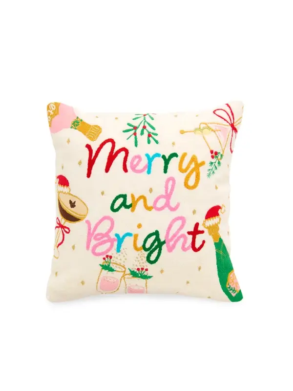 Shiraleah "Merry and Bright" Pillow