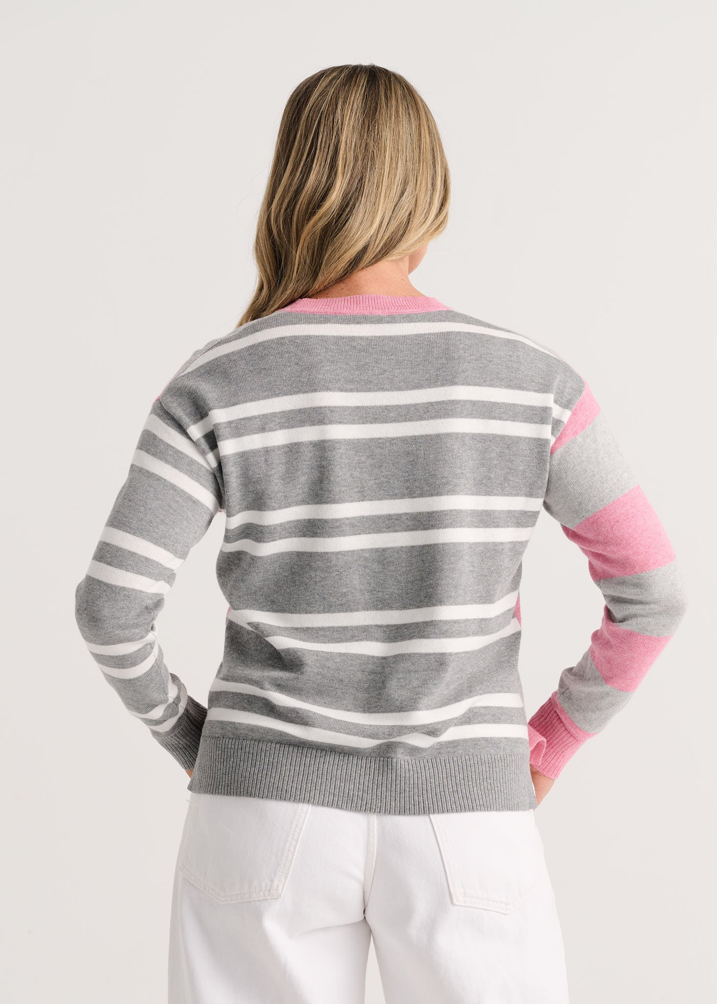 Zaket & Plover Bold Stripe Top Pink