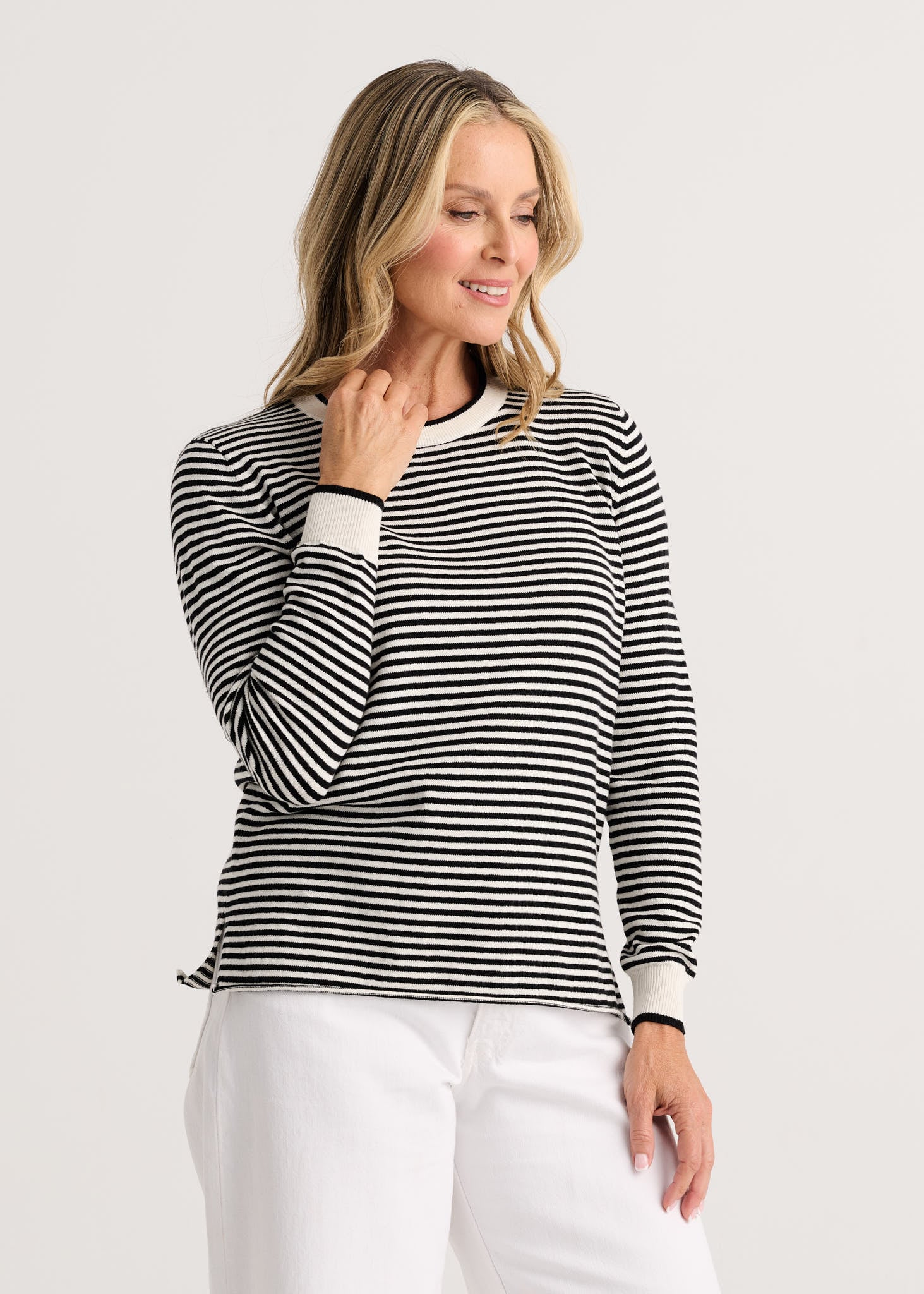 Zaket & Plover Everyday Stripe Top White