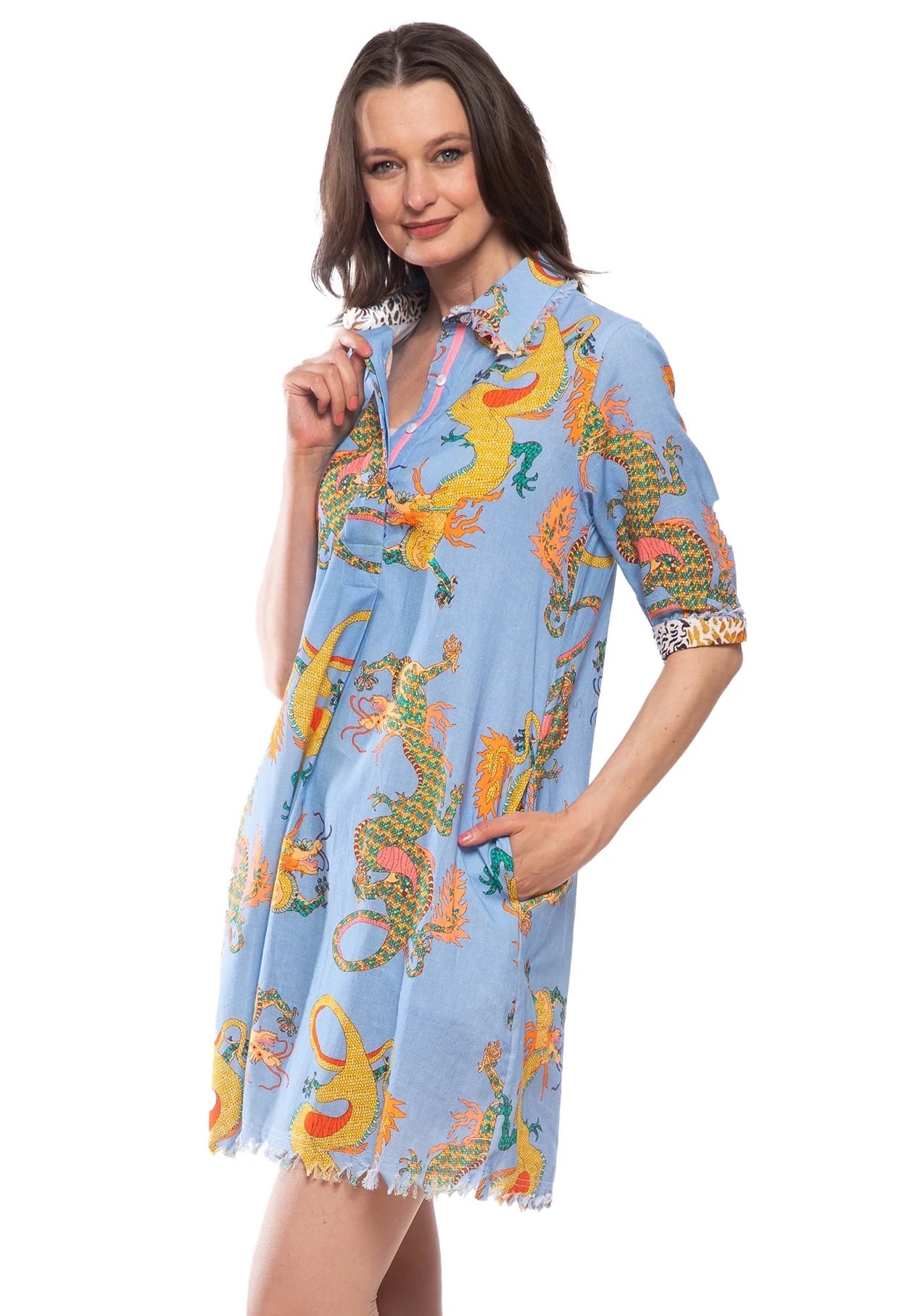 Dizzy Lizzie Chatham Dress Blue Dragon