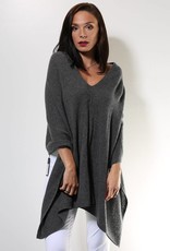 Claudia Nichole Cashmere Topper Graphite