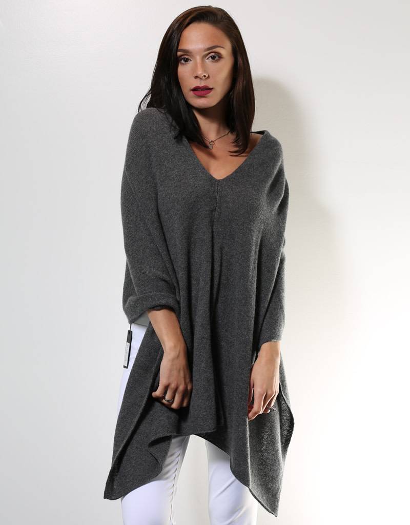 Claudia Nichole Cashmere Topper Graphite