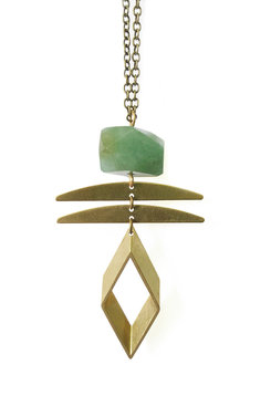 Aventurine Rhombus Necklace Aventurine Rhombus Necklace