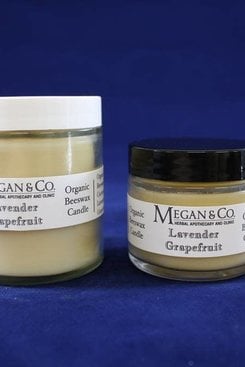 Lavender Grapefruit Beeswax Candle Lavender Grapefruit Beeswax Candle