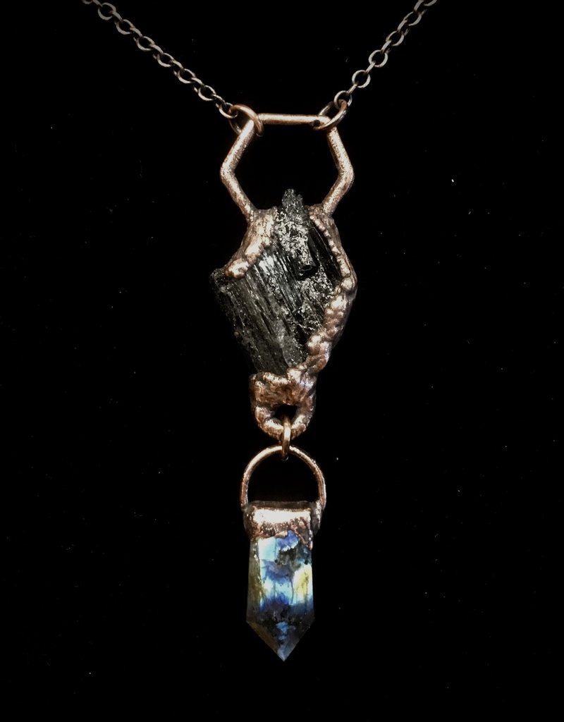 Tourmaline with Labradorite, Necklace