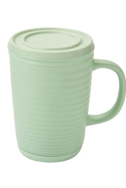 Mint Green Ripple, Tea Infuser Mug 16 oz