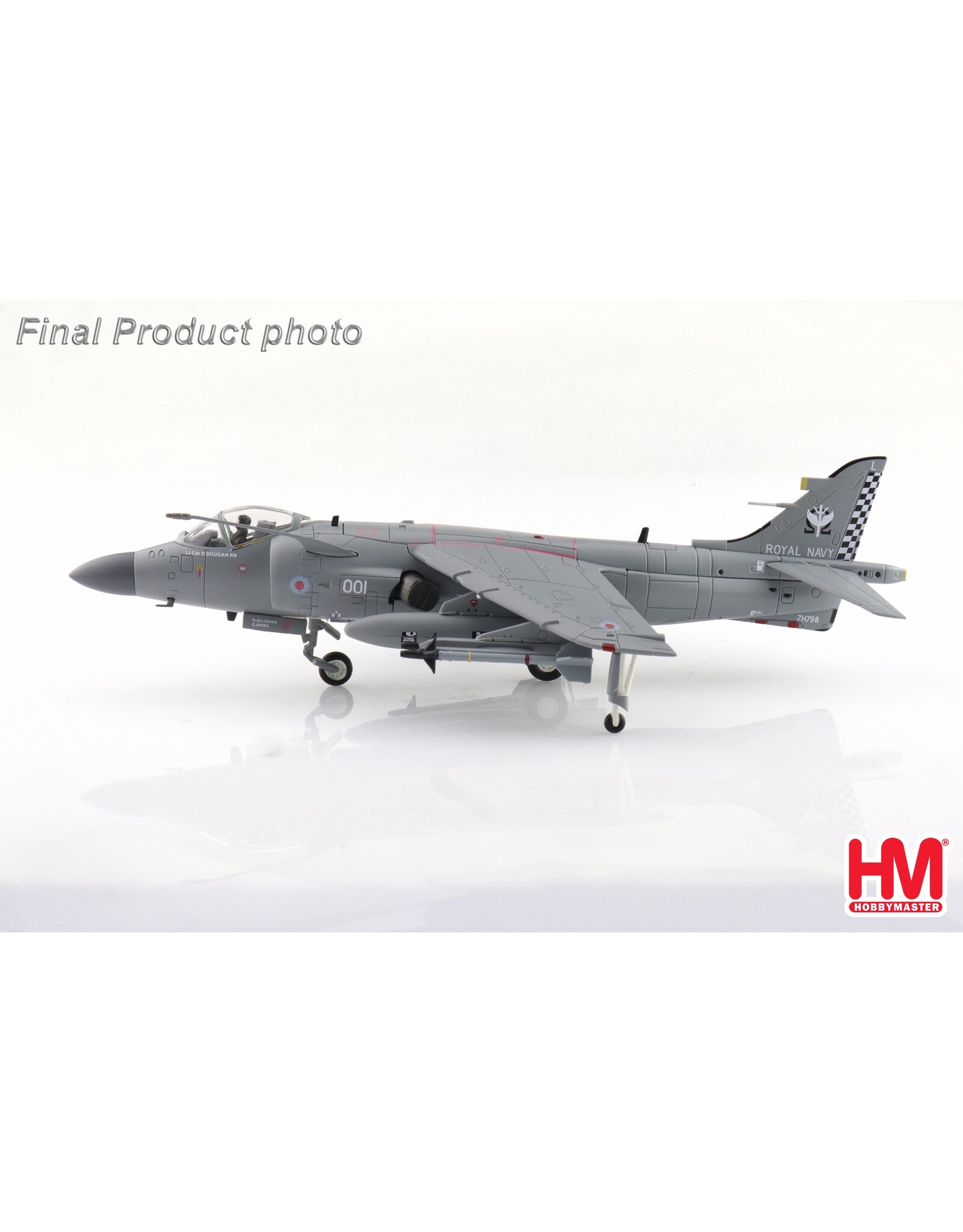 HobbyMaster HM Sea Harrier FA.2 Royal Navy 2018 w/Sea Eagle missiles