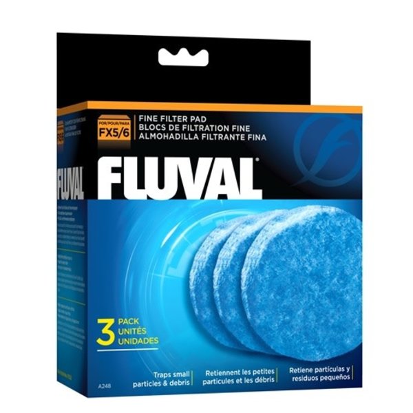 Fluval Fluval FX5 FX6 Medium Fine Filter Pads, 3-pack