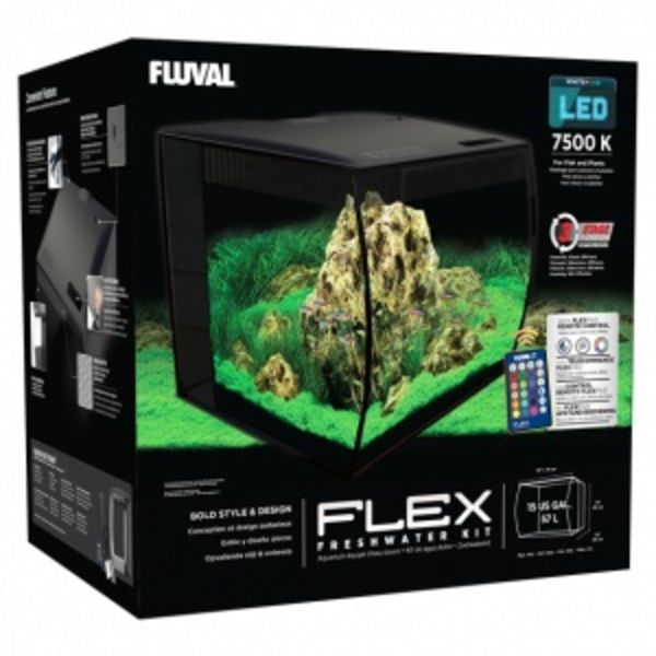 Fluval Fluval FLEX Aquarium Kit 15 Gallon - Black