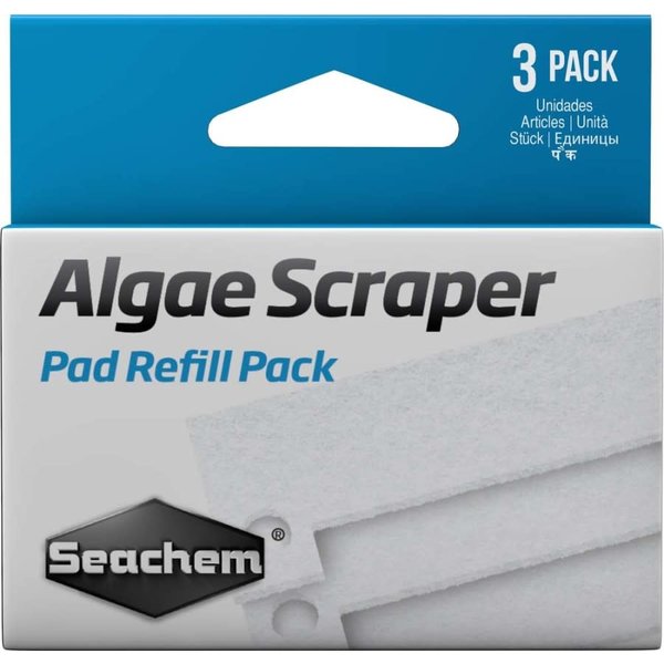 SEACHEM LABORATORIES Seachem Laboratories Algae Scraper Replacement Pad White, 1ea/3 pk