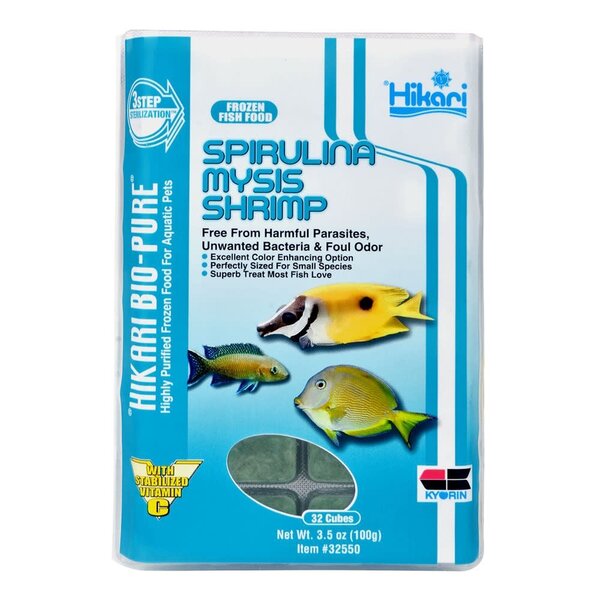 Hikari Hikari Frozen Mysis Shrimp With Spirulina Cube 3.5oz