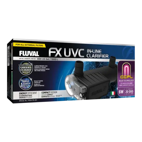 Fluval FX UVC In-Line Clarifier Ultra Violet
