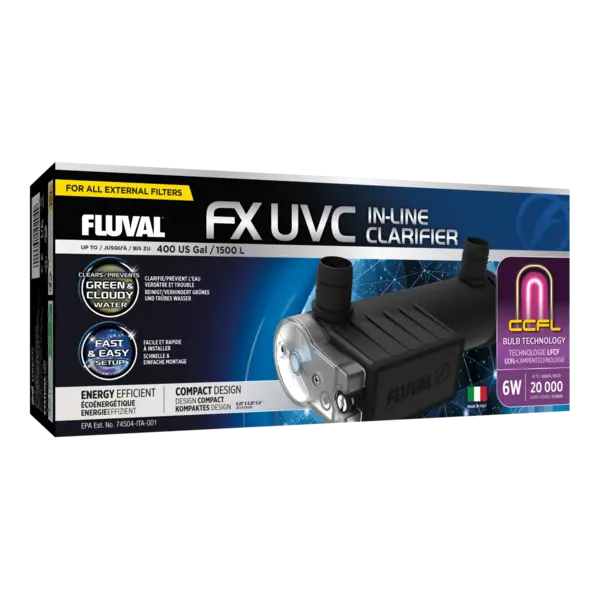  Fluval FX UVC In-Line Clarifier Ultra Violet