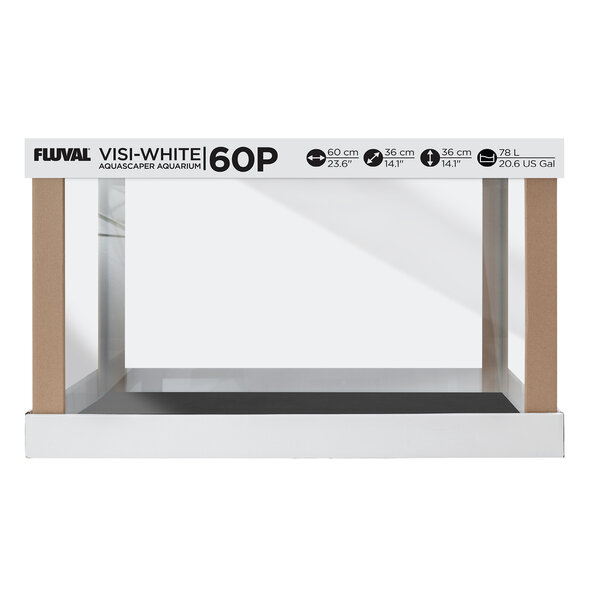  Fluval Visi-White 60P Rimless Tank 20.6gal