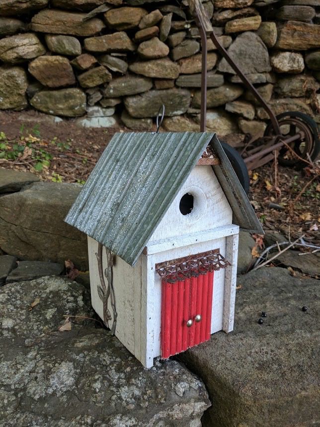 N C Barn Wood Hanging Hse White W Tin Roof The Bird Store And More