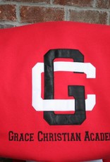 GC Interlock Red Sweatshirt Blanket