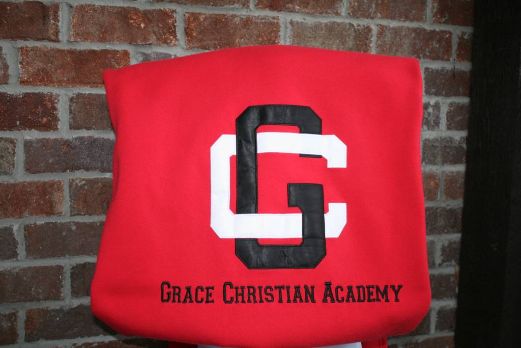 GC Interlock Red Sweatshirt Blanket