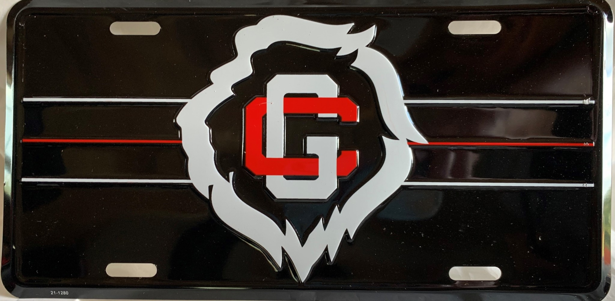 Print Globe Lion License Plate