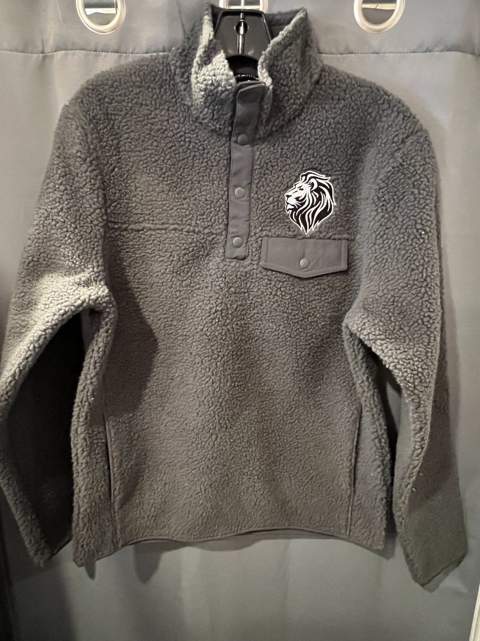 Port Authority Camp Fleece Snap Pullover Grey Steel
