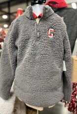 Youth Girl Gray Fleece 1/4 Zip