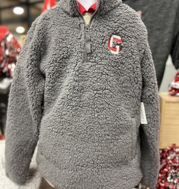 Youth Girl Gray Fleece 1/4 Zip