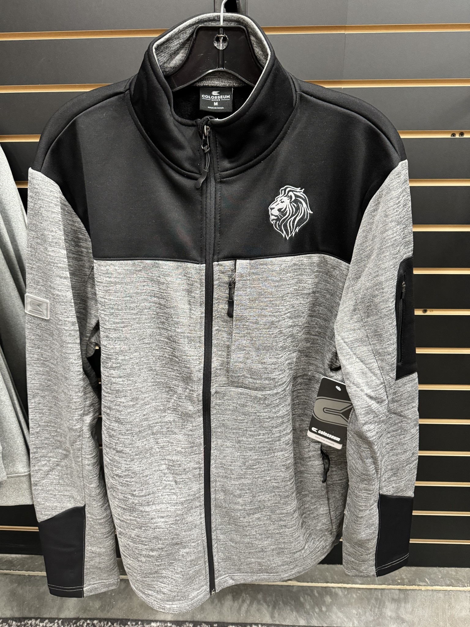 Colosseum Adult Lionhead Full Zip Jacket Gray/Black